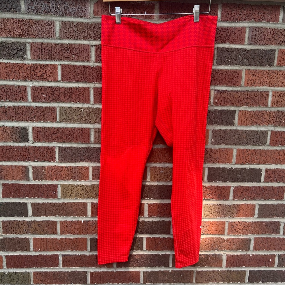 Nike Bright Red Textured Leggings